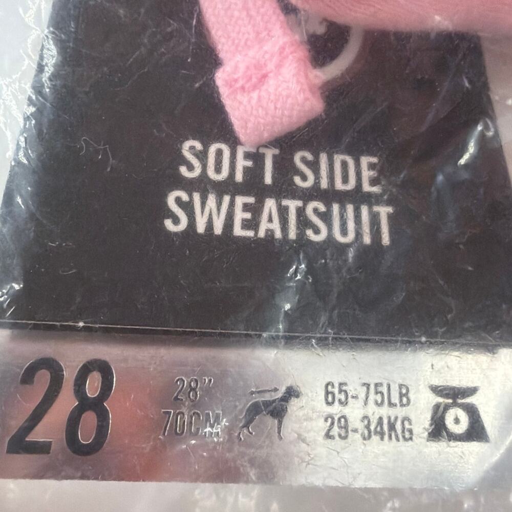 Canada Pooch Pink Soft Side Sweatsuit For Dog Size 28 - Picture 3 of 7